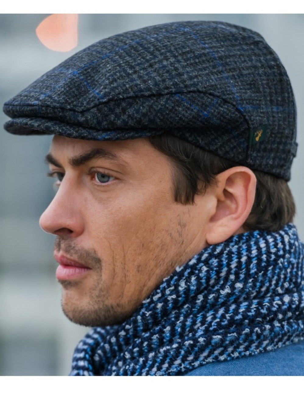 Mucros Weavers Trinity Flat Cap Plaid Newsboy Hat